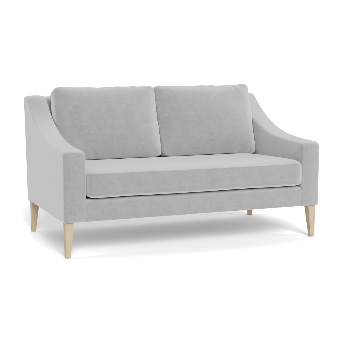 Heal's Richmond 2 Seater Sofa Velvet Platinum Black Feet - Heal's UK Furniture – image 1