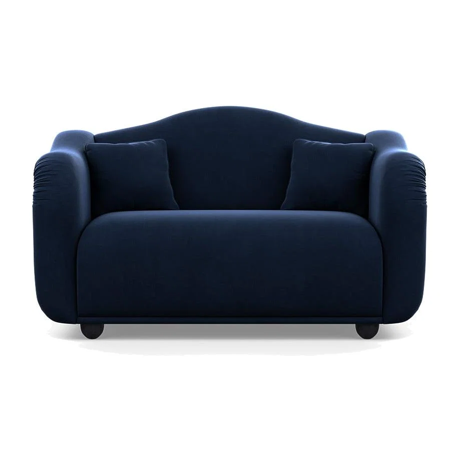 Heal's Tetbury 2 Seater Sofa Smart Velvet Dusk Black Beech Feet
