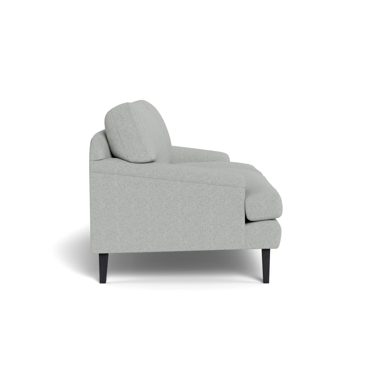 Heal's Stanton 2 Seater Sofa Melton Wool Limestone Black Feet – image 4