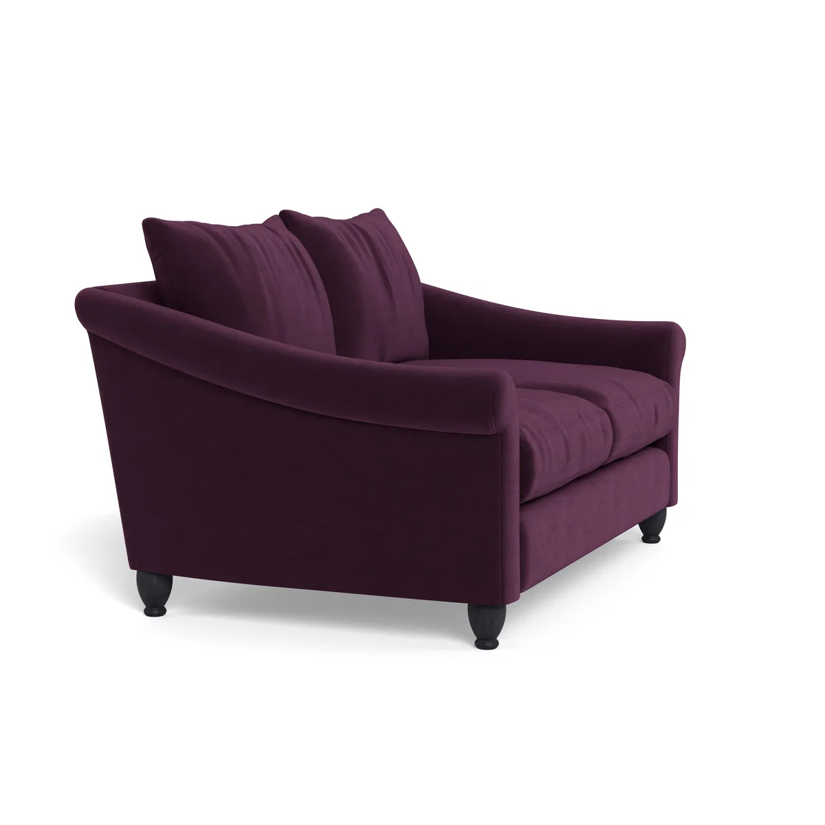 Heal's Devon 2 Seater Velvet Grape Natural Ash Feet - Heal's UK Furniture – image 2