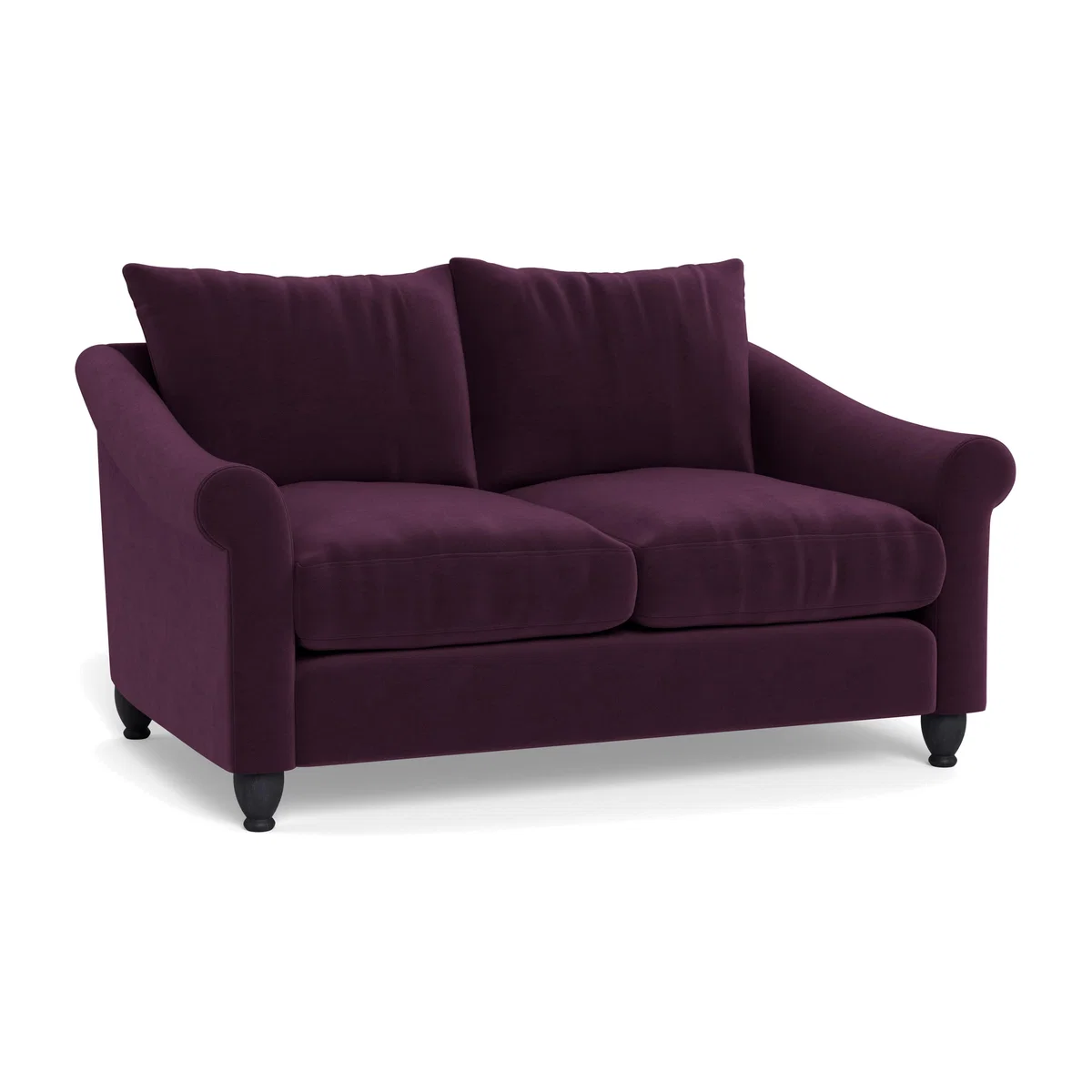 Heal's Devon 2 Seater Velvet Grape Natural Ash Feet - Heal's UK Furniture – image 1