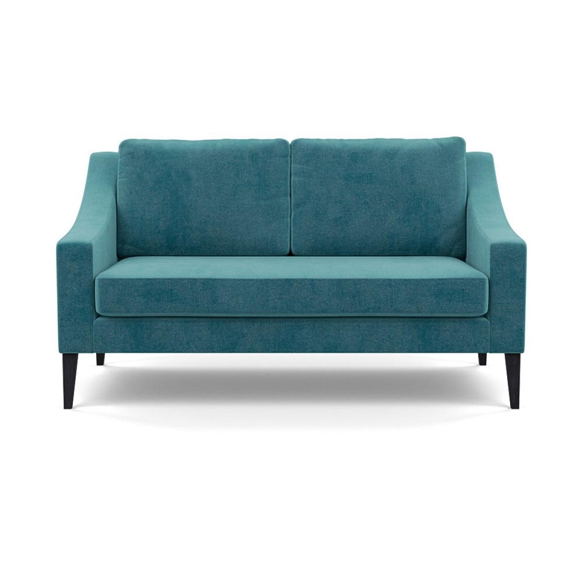 Heal's Richmond 2 Seater Sofa Smart Luxe Velvet Airforce Blue Black Feet – image 2