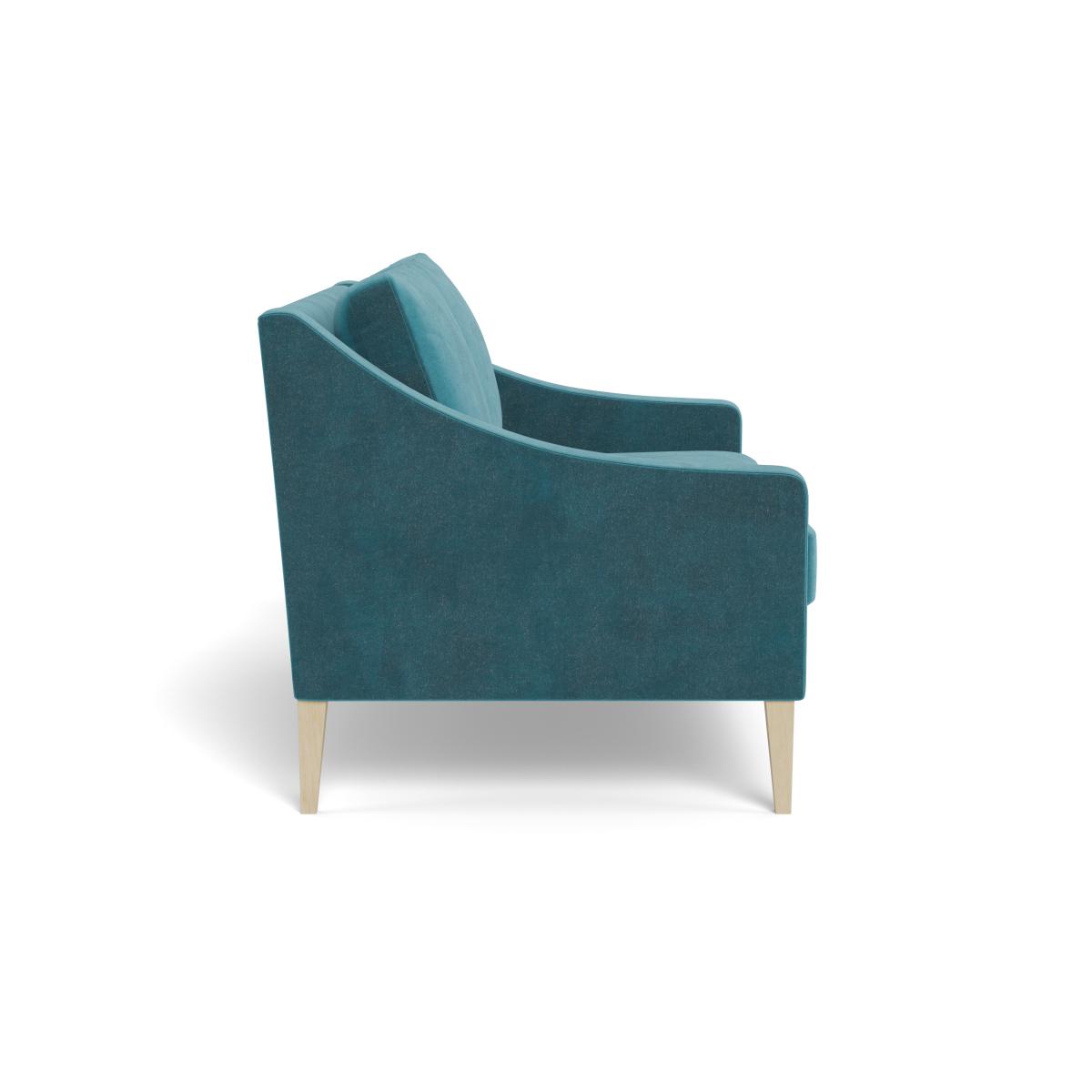 Heal's Richmond 2 Seater Sofa Smart Luxe Velvet Airforce Blue Black Feet – image 4