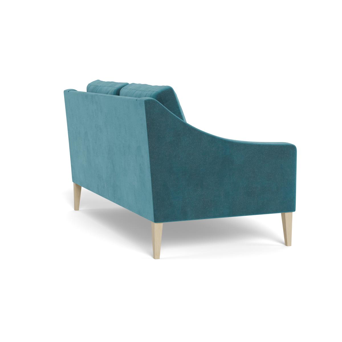 Heal's Richmond 2 Seater Sofa Smart Luxe Velvet Airforce Blue Black Feet – image 5