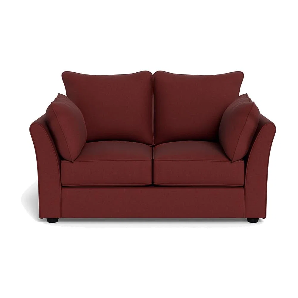 Heal's Tailor 2 Seater Sofa Capelo Linen-Cotton Etruscan Red Black Feet