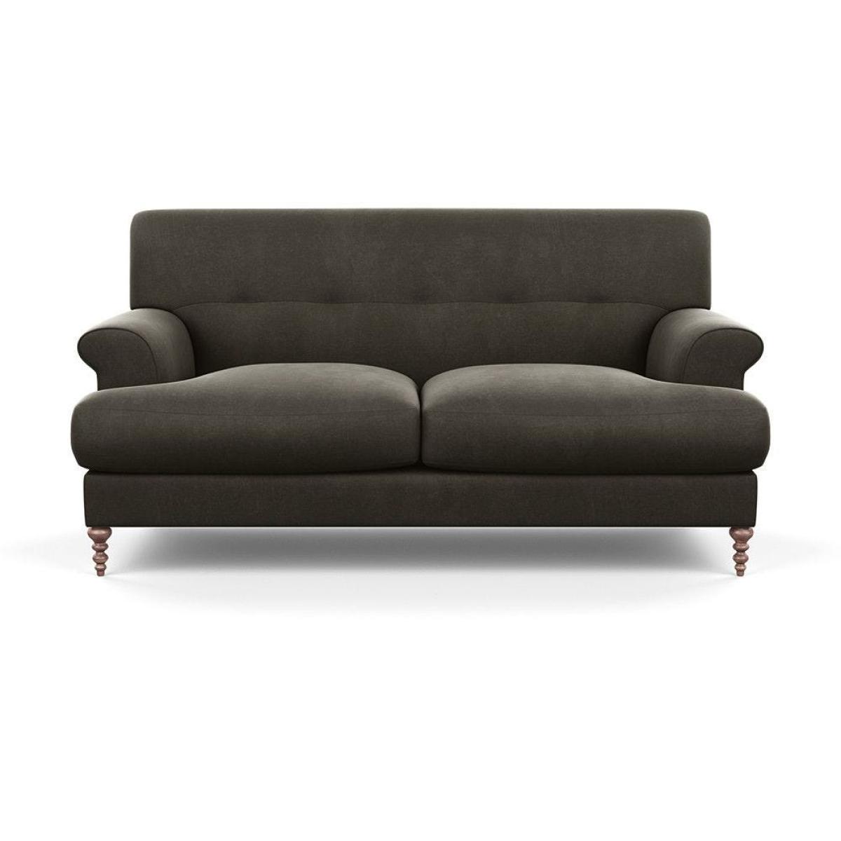 Scp Oscar 2 Seater Informal Sofa Velvet Charcoal Walnut Feet - Heal's UK Furniture – image 5