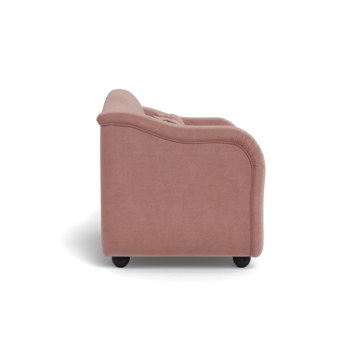 Heal's Tetbury 2 Seater Sofa Smart Luxe Velvet Dusky Pink Natural Beech Feet – image 4