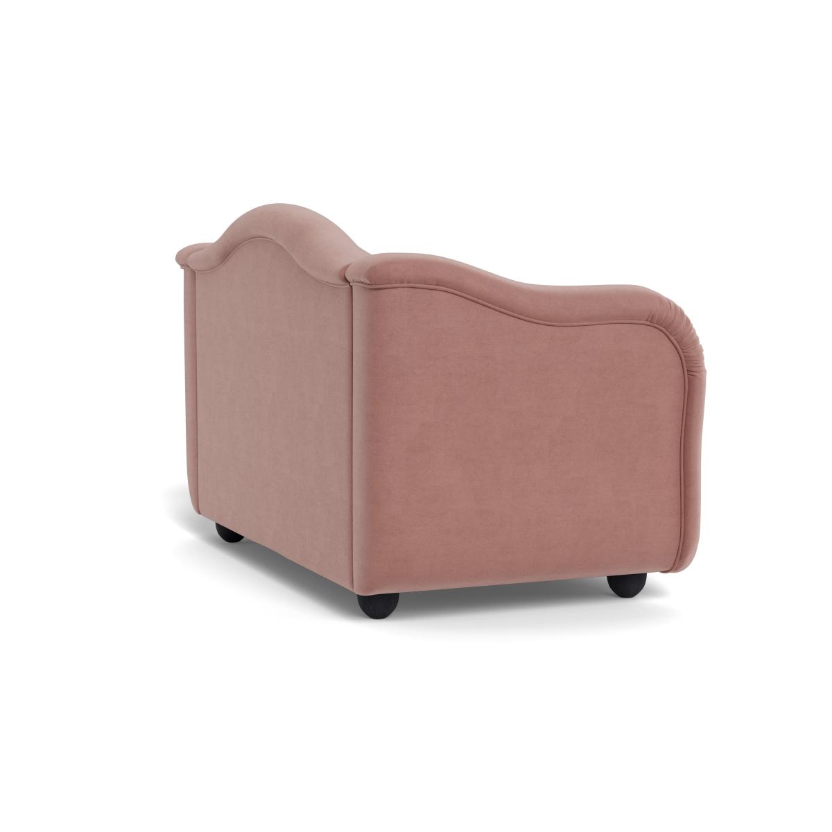 Heal's Tetbury 2 Seater Sofa Smart Luxe Velvet Dusky Pink Natural Beech Feet – image 5