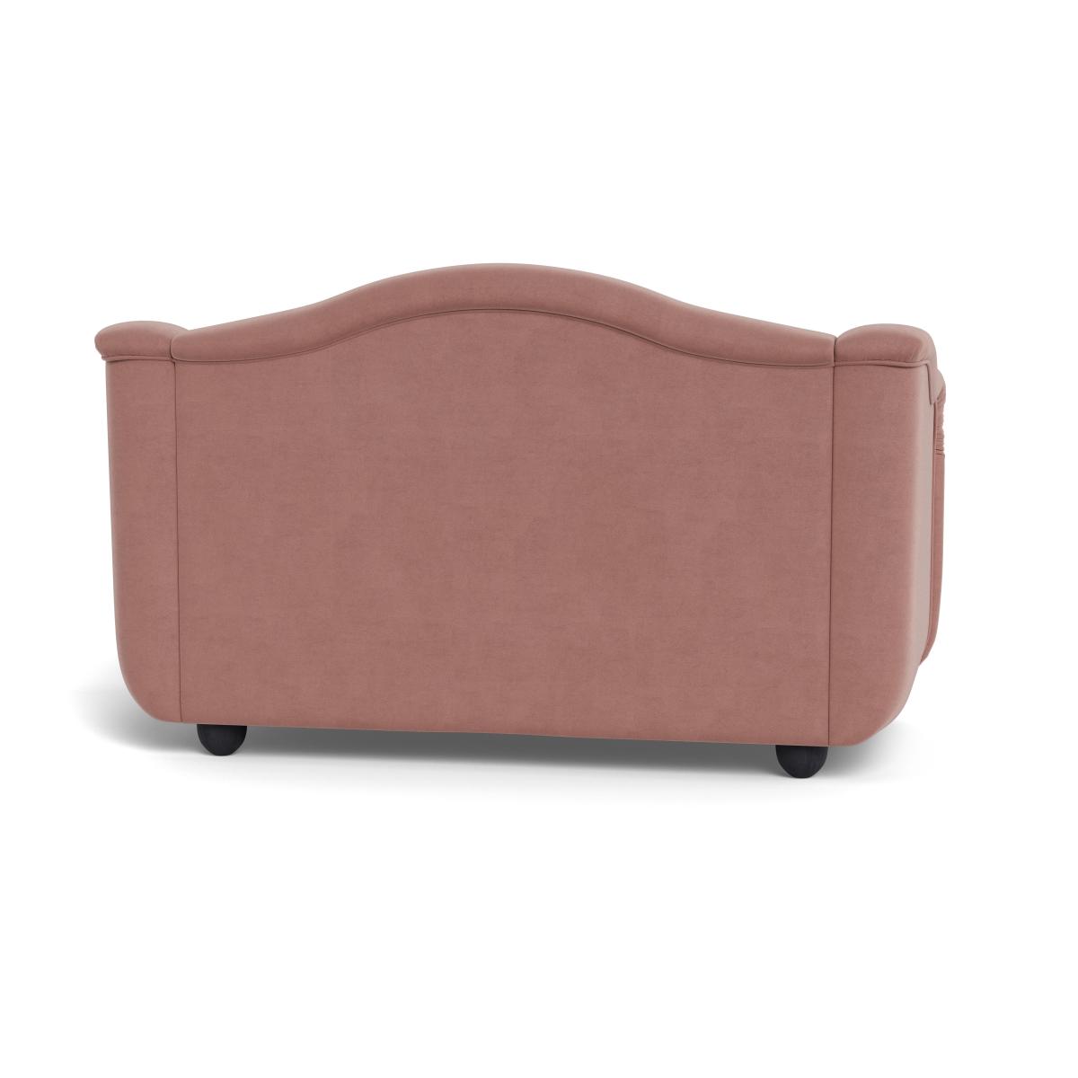 Heal's Tetbury 2 Seater Sofa Smart Luxe Velvet Dusky Pink Natural Beech Feet – image 6