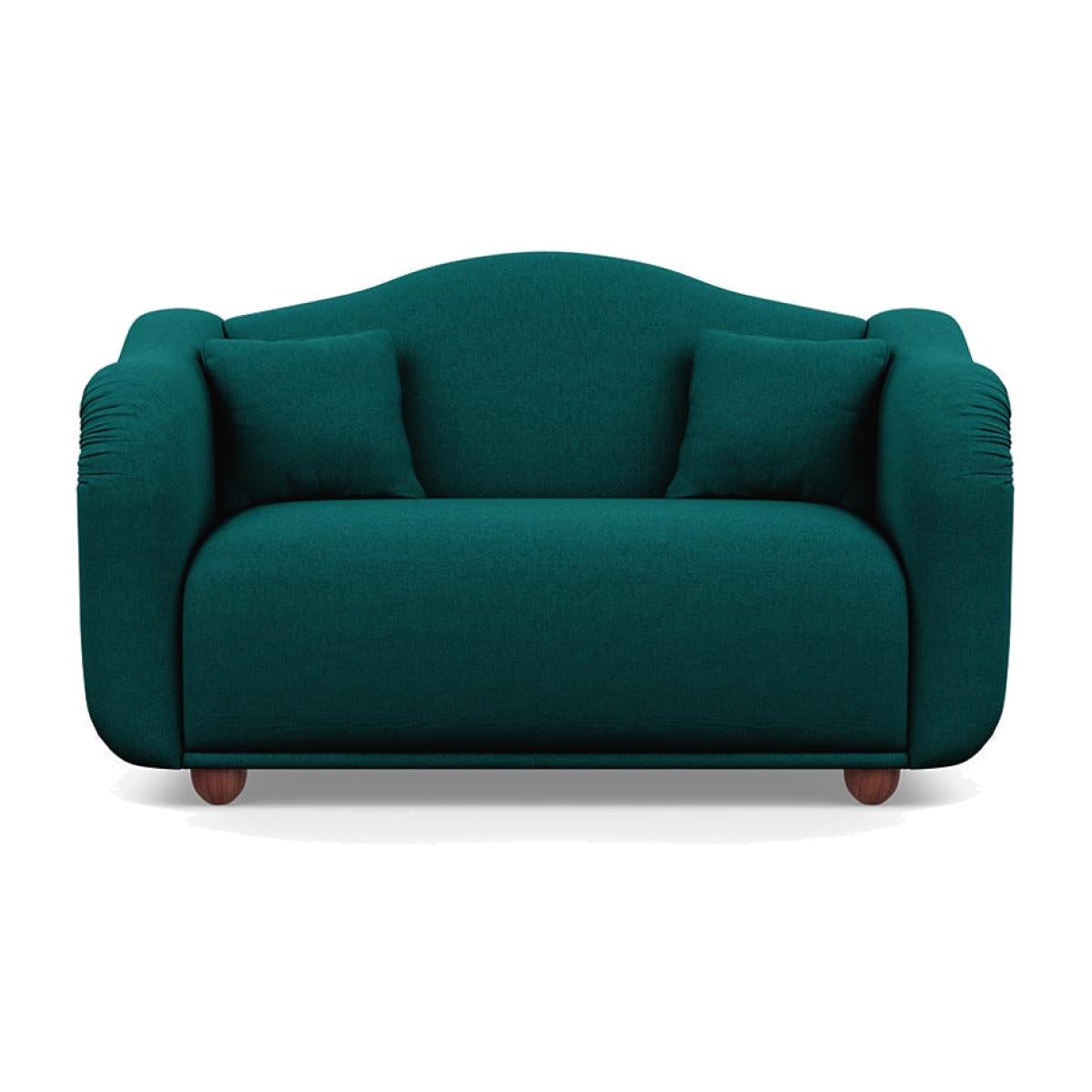 Heal's Tetbury 2 Seater Sofa Brushed Cotton Pine Walnut Stained Beech Feet