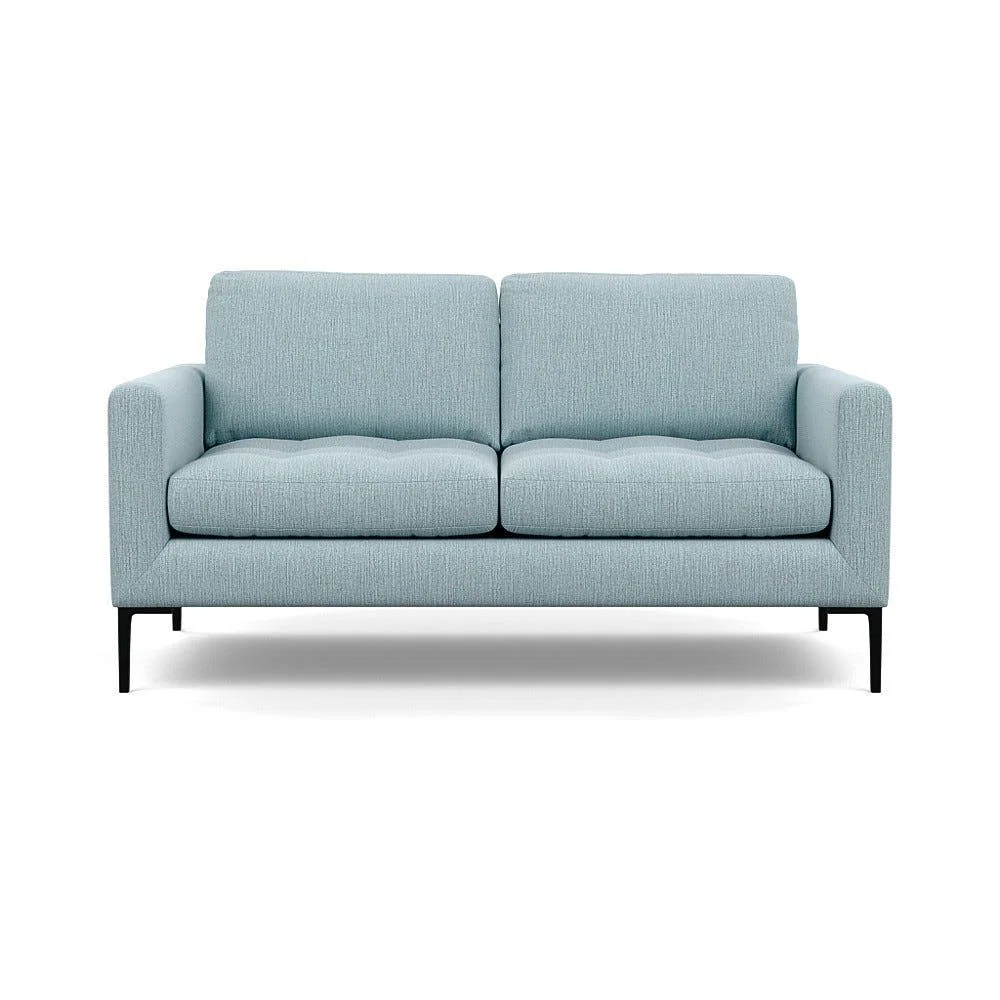 Heal's Eton 2 Seater Sofa Smart Linen Mix Duck Egg Black Feet – image 2