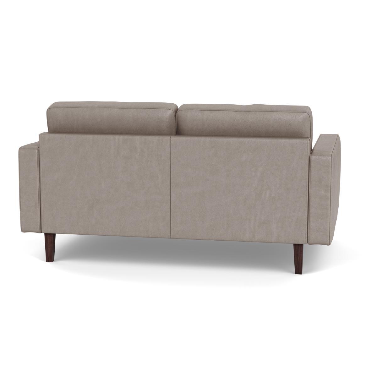 Heal's Hepburn 2 Seater Sofa Leather Grain Light Grey 060 Walnut Feet - Heal's UK Furniture – image 5