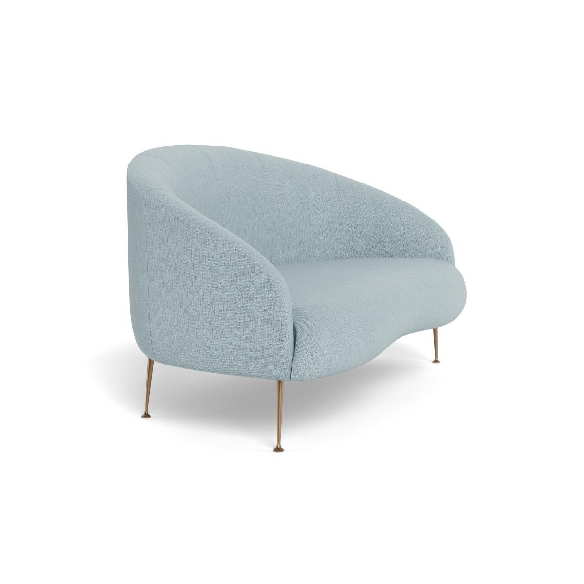 Heal's Bloomsbury 2 Seater Sofa Smart Linen Mix Duck Egg Brass Feet - Heal's UK Furniture – image 2