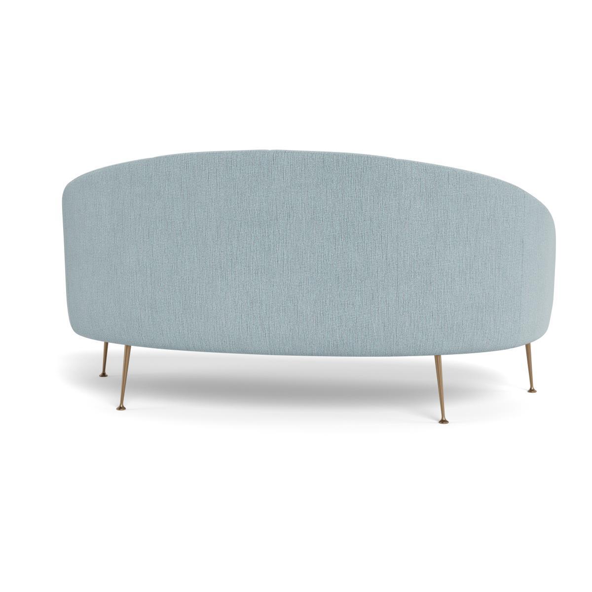 Heal's Bloomsbury 2 Seater Sofa Smart Linen Mix Duck Egg Brass Feet - Heal's UK Furniture – image 5