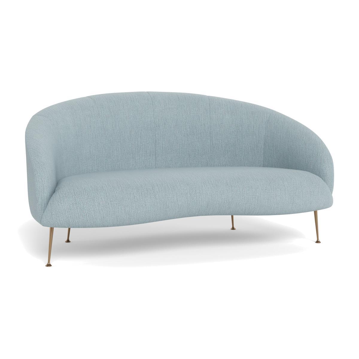 Heal's Bloomsbury 2 Seater Sofa Smart Linen Mix Duck Egg Brass Feet - Heal's UK Furniture – image 1