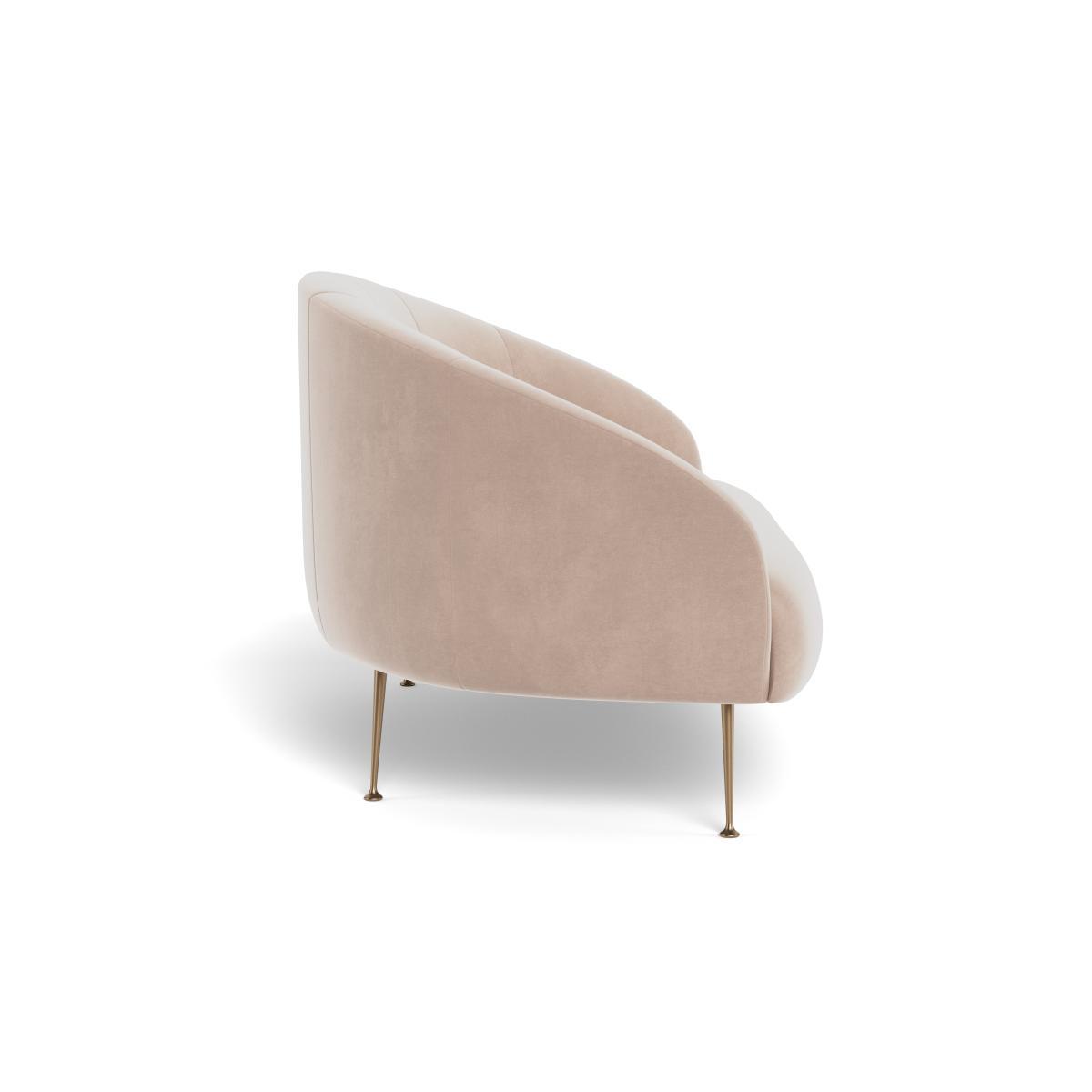 Heal's Bloomsbury 2 Seater Sofa Smart Velvet Pebble Brass Feet - Heal's UK Furniture – image 3