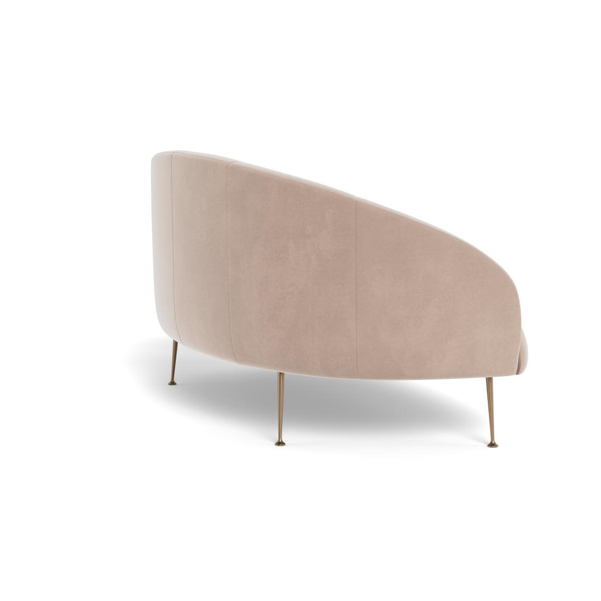 Heal's Bloomsbury 2 Seater Sofa Smart Velvet Pebble Brass Feet - Heal's UK Furniture – image 4