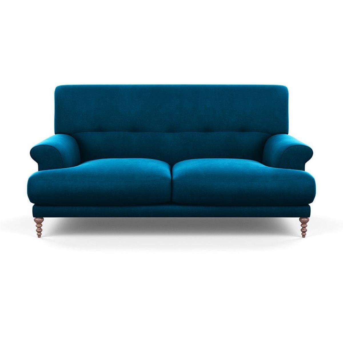 Scp Oscar 2 Seater Formal Sofa Velvet Midnight Walnut Feet - Heal's UK Furniture – image 16