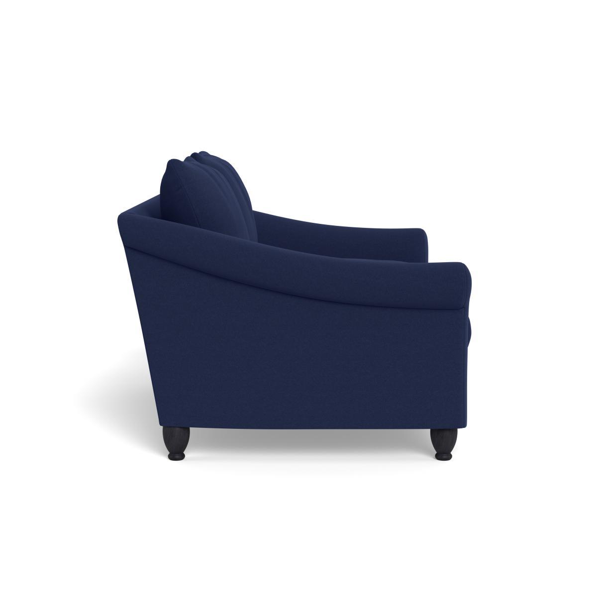 Heal's Devon 2 Seater Melton Wool New Navy Walnut Stain Beech Feet - Heal's UK Furniture – image 3