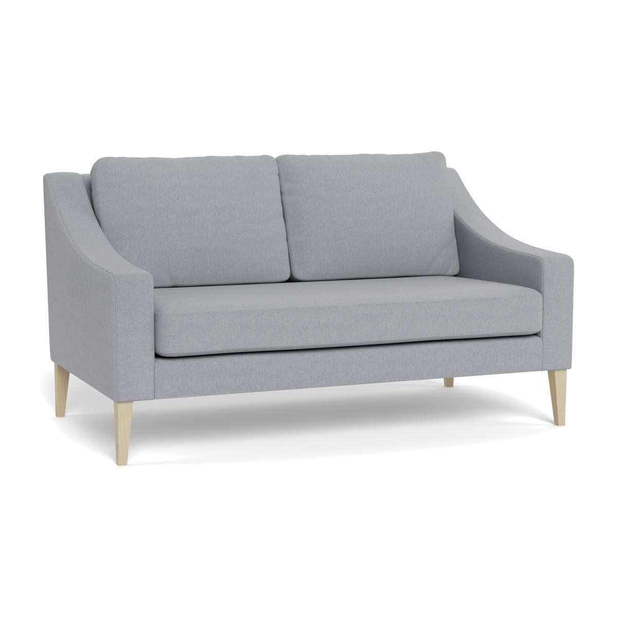 Heal's Richmond 2 Seater Sofa Brushed Cotton Pewter Tinted Ash Feet - Heal's UK Furniture – image 1