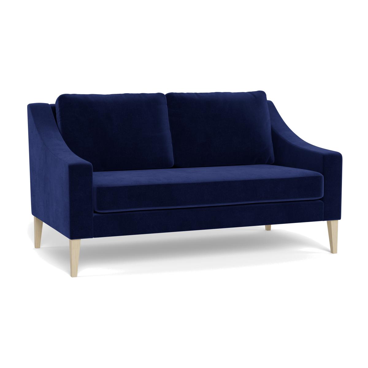 Heal's Richmond 2 Seater Sofa Smart Luxe Velvet Midnight Black Feet – image 1