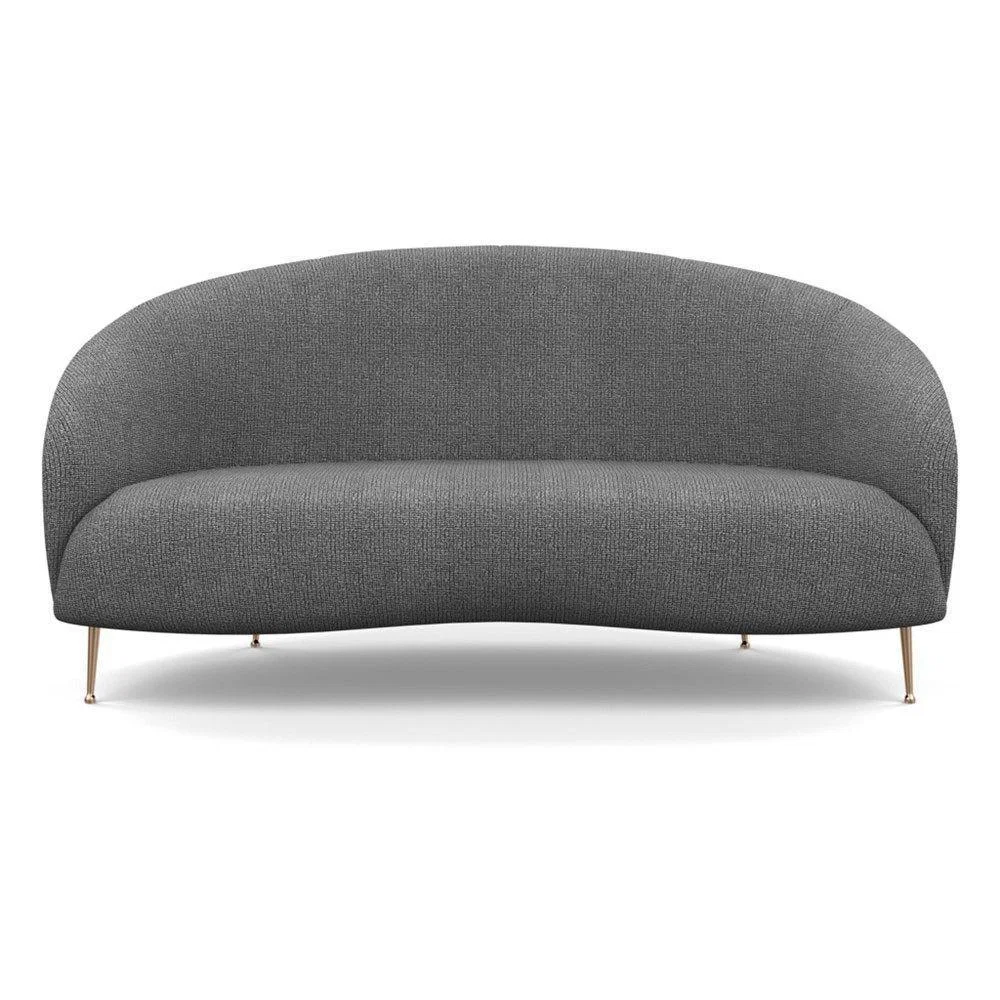 Heal's Bloomsbury 2 Seater Sofa Smart Luxe Velvet Biscuit Brass Feet - Heal's UK Furniture – image 13