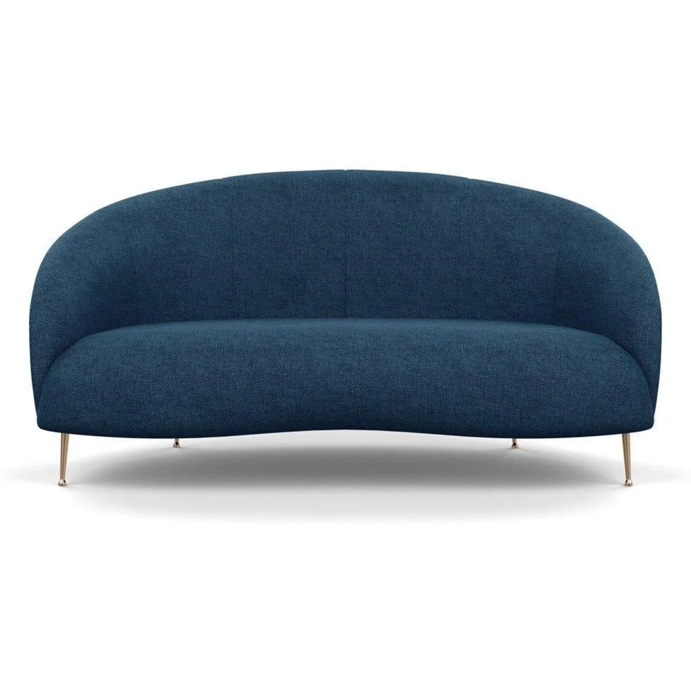 Heal's Bloomsbury 2 Seater Sofa Smart Luxe Velvet Biscuit Brass Feet - Heal's UK Furniture – image 14