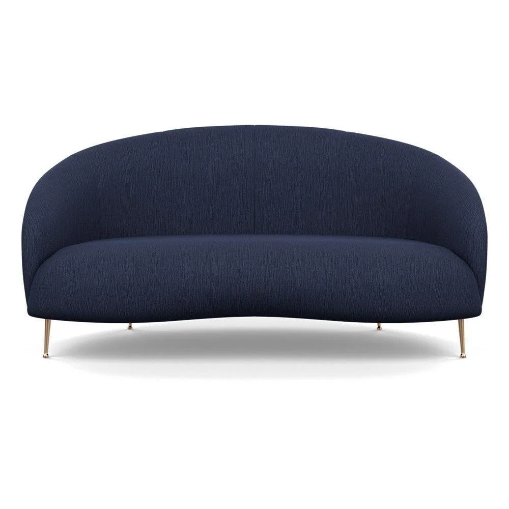 Heal's Bloomsbury 2 Seater Sofa Smart Luxe Velvet Biscuit Brass Feet - Heal's UK Furniture – image 16