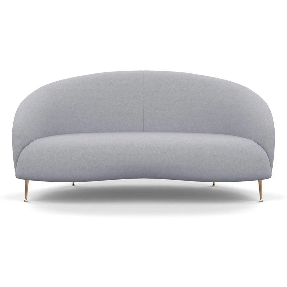 Heal's Bloomsbury 2 Seater Sofa Smart Luxe Velvet Biscuit Brass Feet - Heal's UK Furniture – image 18