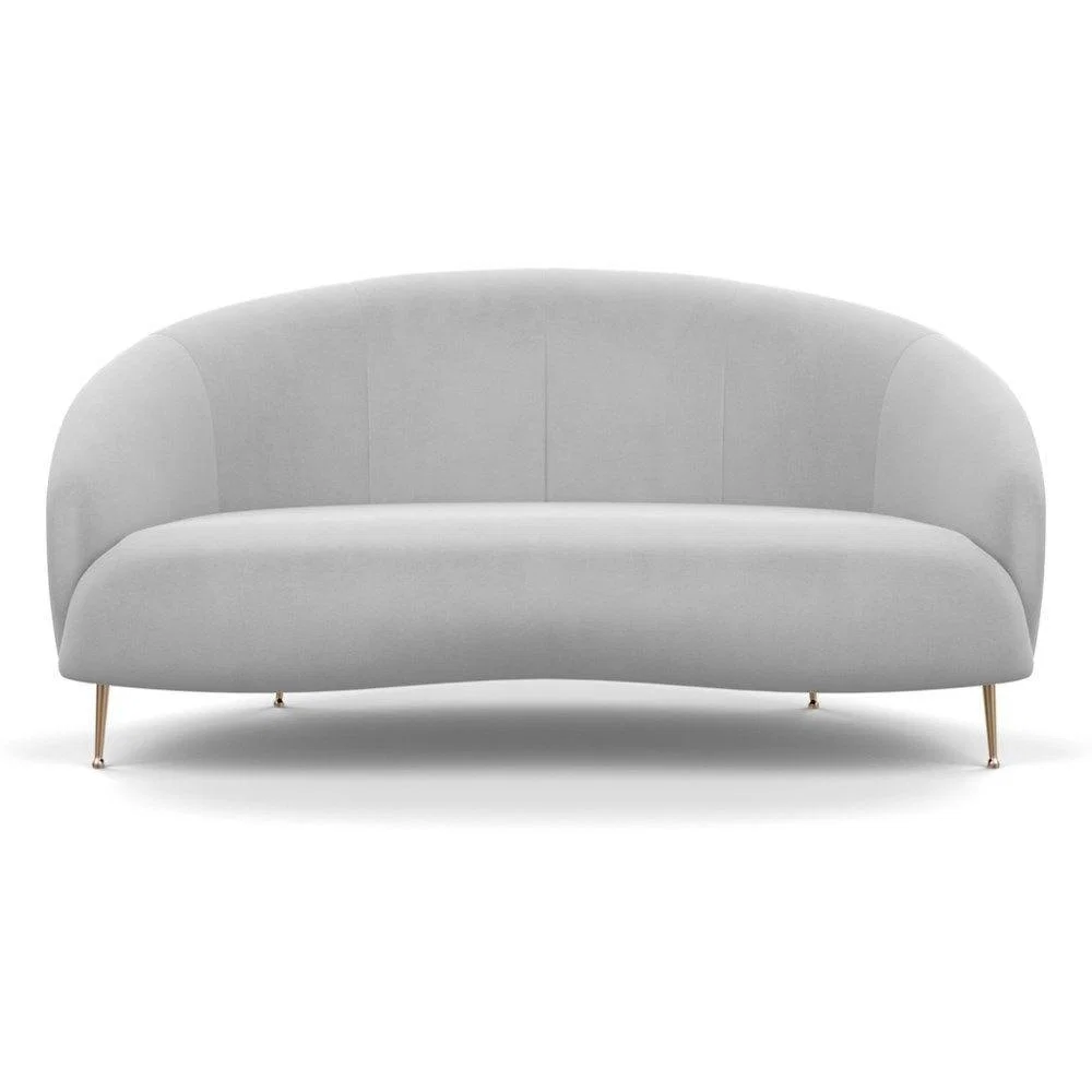 Heal's Bloomsbury 2 Seater Sofa Smart Luxe Velvet Biscuit Brass Feet - Heal's UK Furniture – image 19