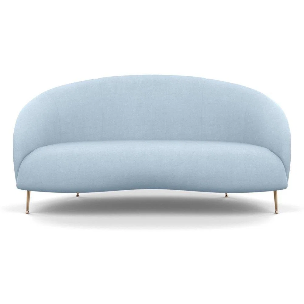 Heal's Bloomsbury 2 Seater Sofa Smart Luxe Velvet Biscuit Brass Feet - Heal's UK Furniture – image 20