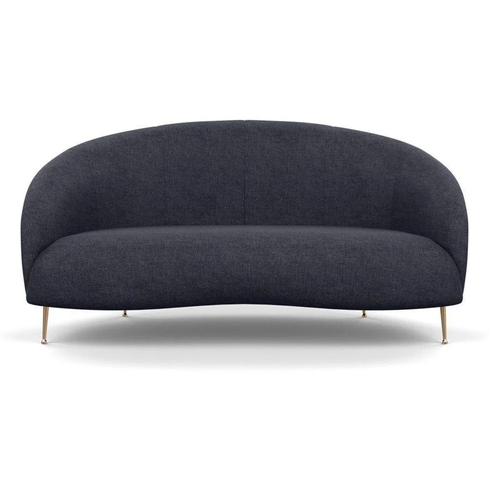 Heal's Bloomsbury 2 Seater Sofa Smart Luxe Velvet Biscuit Brass Feet - Heal's UK Furniture – image 3