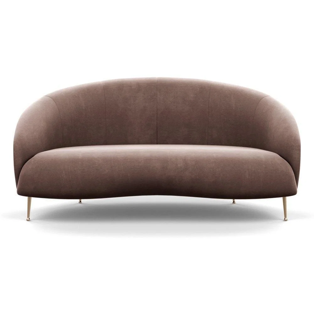 Heal's Bloomsbury 2 Seater Sofa Smart Luxe Velvet Biscuit Brass Feet - Heal's UK Furniture – image 22