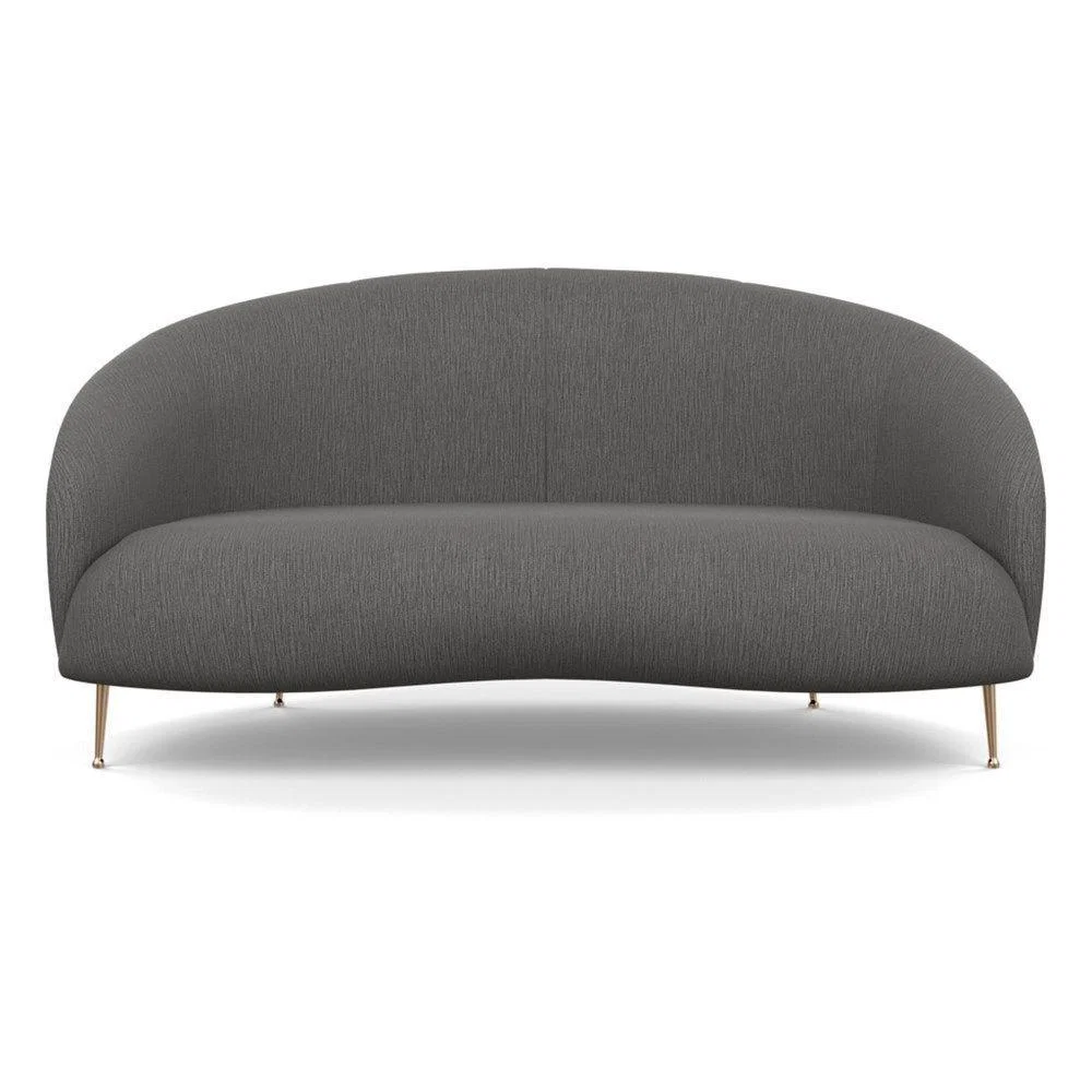 Heal's Bloomsbury 2 Seater Sofa Smart Luxe Velvet Biscuit Brass Feet - Heal's UK Furniture – image 23