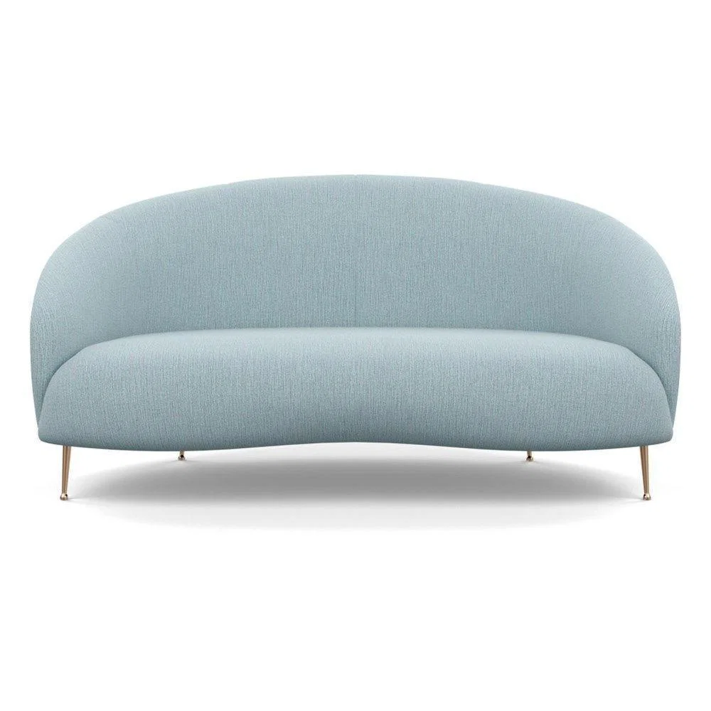 Heal's Bloomsbury 2 Seater Sofa Smart Luxe Velvet Biscuit Brass Feet - Heal's UK Furniture – image 24