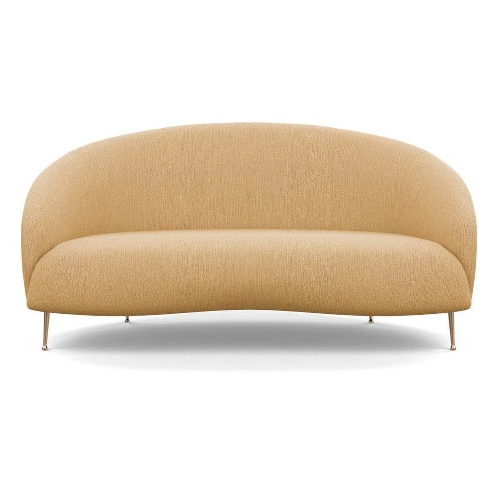 Heal's Bloomsbury 2 Seater Sofa Smart Luxe Velvet Biscuit Brass Feet - Heal's UK Furniture – image 28