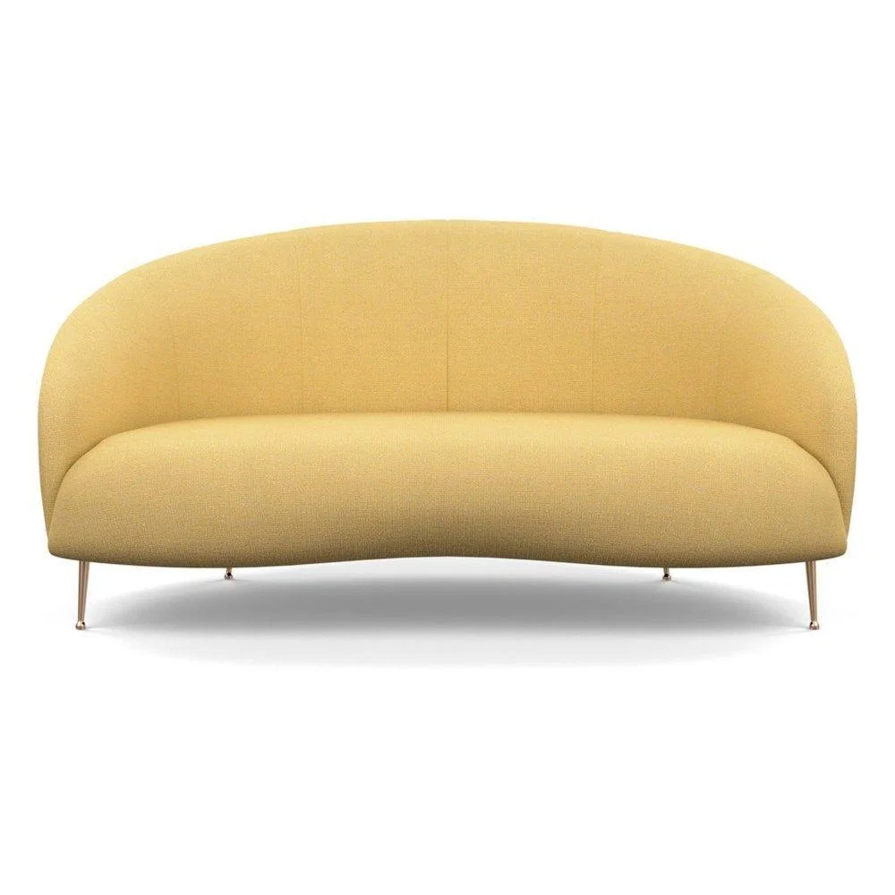Heal's Bloomsbury 2 Seater Sofa Smart Luxe Velvet Biscuit Brass Feet - Heal's UK Furniture – image 30