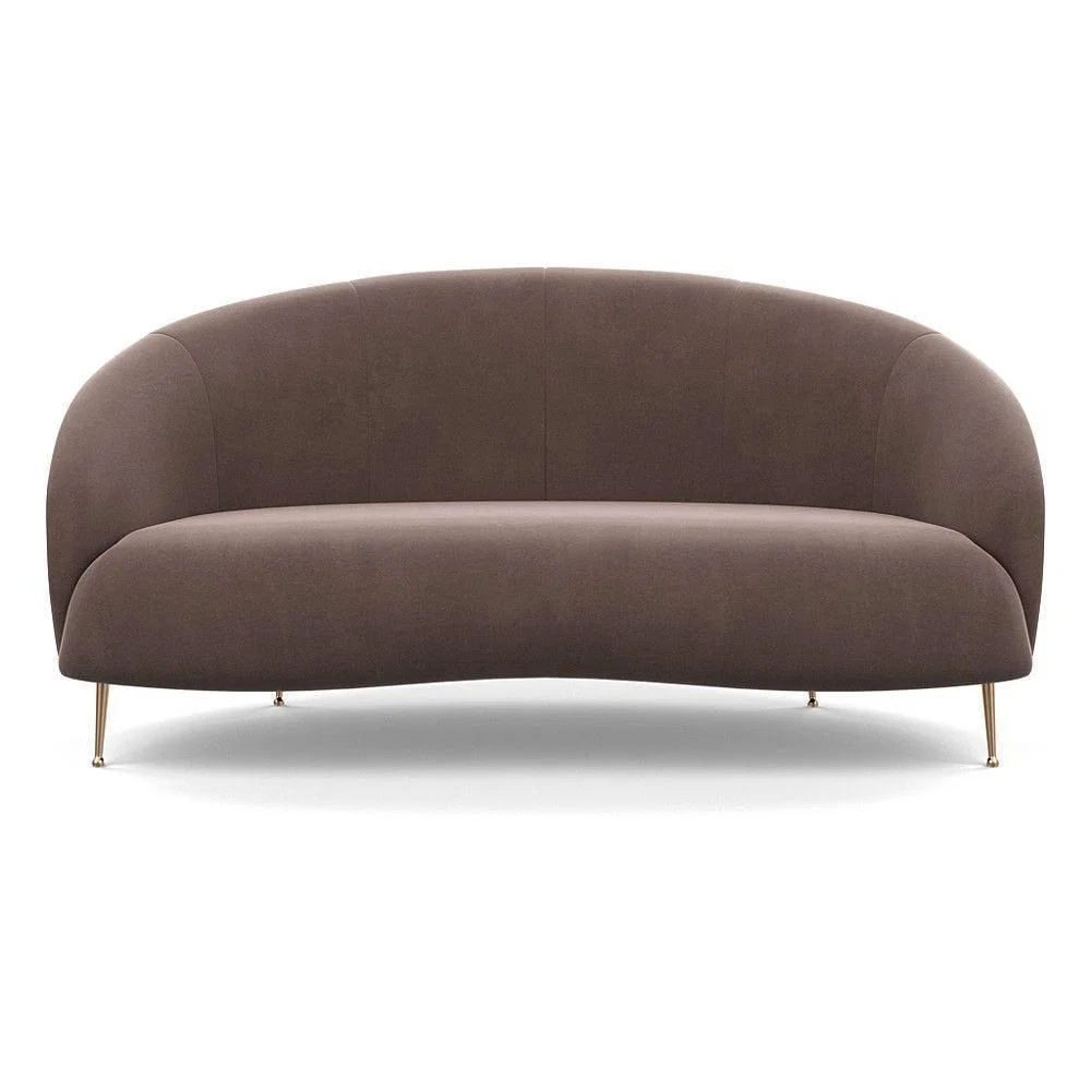 Heal's Bloomsbury 2 Seater Sofa Smart Luxe Velvet Biscuit Brass Feet - Heal's UK Furniture – image 32