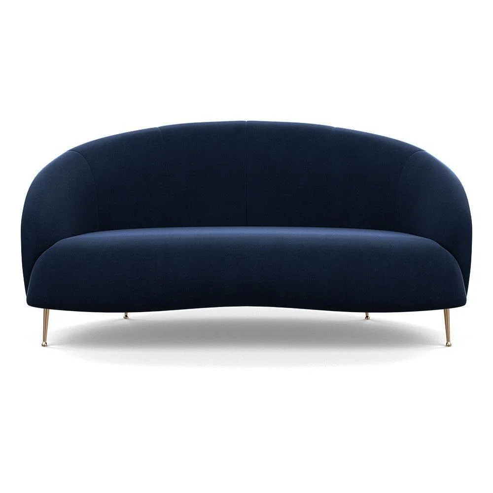 Heal's Bloomsbury 2 Seater Sofa Smart Luxe Velvet Biscuit Brass Feet - Heal's UK Furniture – image 38