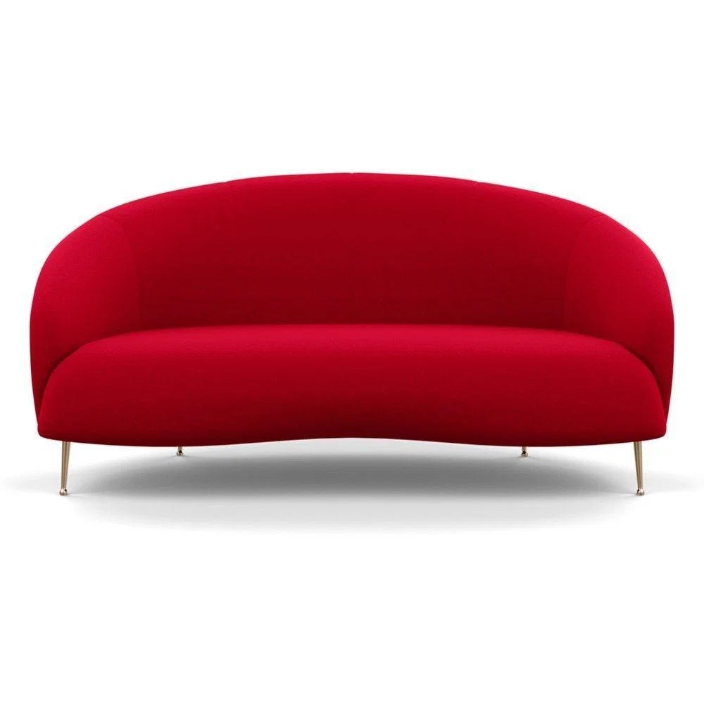 Heal's Bloomsbury 2 Seater Sofa Smart Luxe Velvet Biscuit Brass Feet - Heal's UK Furniture – image 39