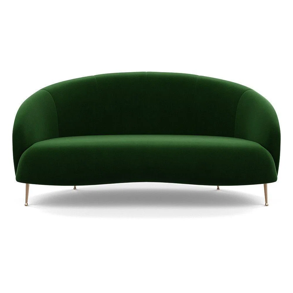 Heal's Bloomsbury 2 Seater Sofa Smart Luxe Velvet Biscuit Brass Feet - Heal's UK Furniture – image 40