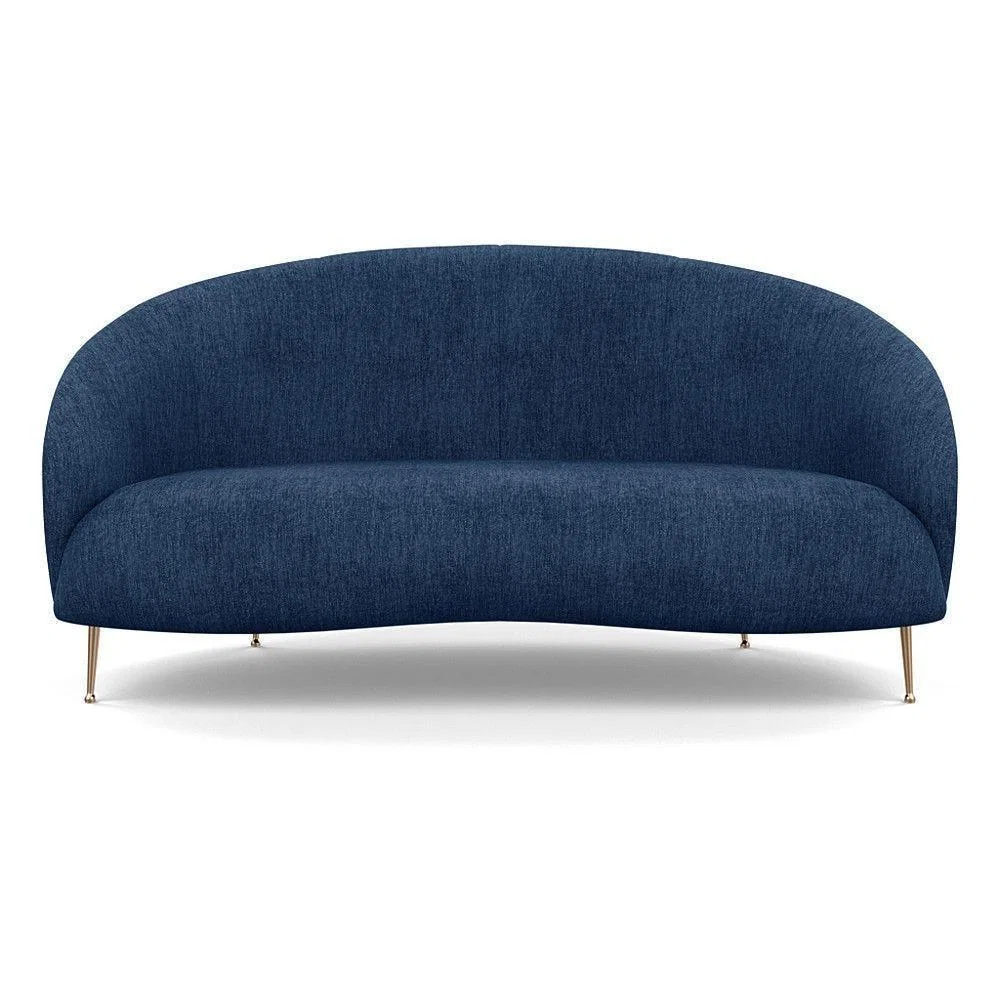 Heal's Bloomsbury 2 Seater Sofa Smart Luxe Velvet Biscuit Brass Feet - Heal's UK Furniture – image 41