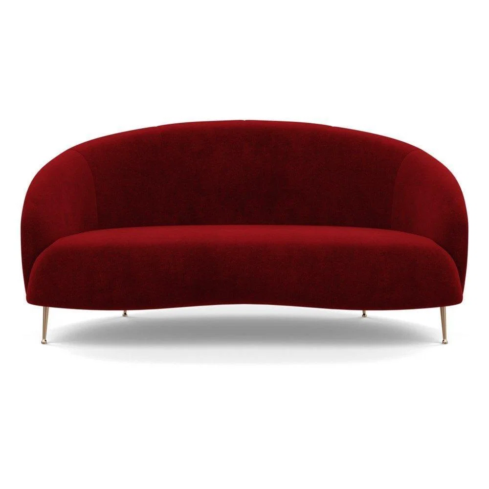 Heal's Bloomsbury 2 Seater Sofa Smart Luxe Velvet Biscuit Brass Feet - Heal's UK Furniture – image 42