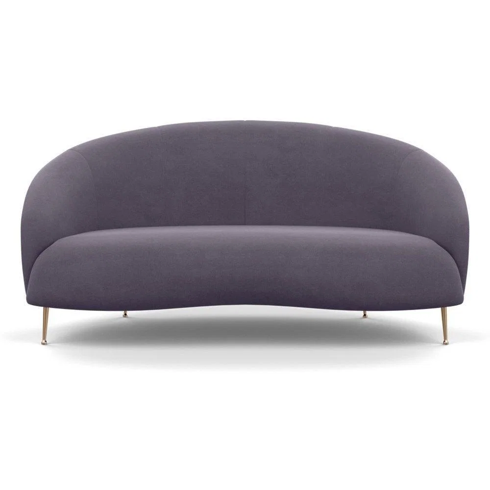 Heal's Bloomsbury 2 Seater Sofa Smart Luxe Velvet Biscuit Brass Feet - Heal's UK Furniture – image 43