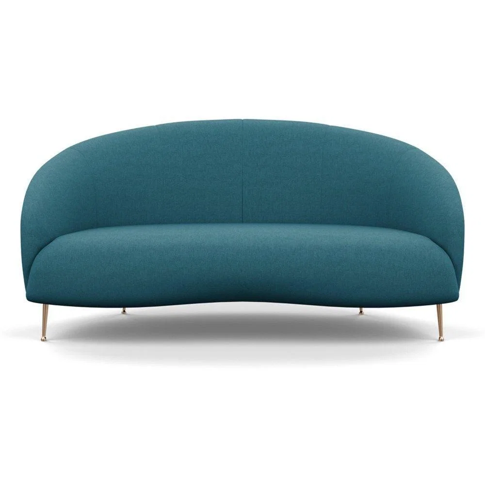 Heal's Bloomsbury 2 Seater Sofa Smart Luxe Velvet Biscuit Brass Feet - Heal's UK Furniture – image 44