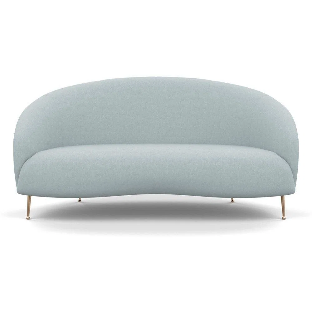 Heal's Bloomsbury 2 Seater Sofa Smart Luxe Velvet Biscuit Brass Feet - Heal's UK Furniture – image 46