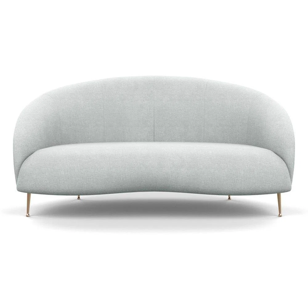 Heal's Bloomsbury 2 Seater Sofa Smart Luxe Velvet Biscuit Brass Feet - Heal's UK Furniture – image 48