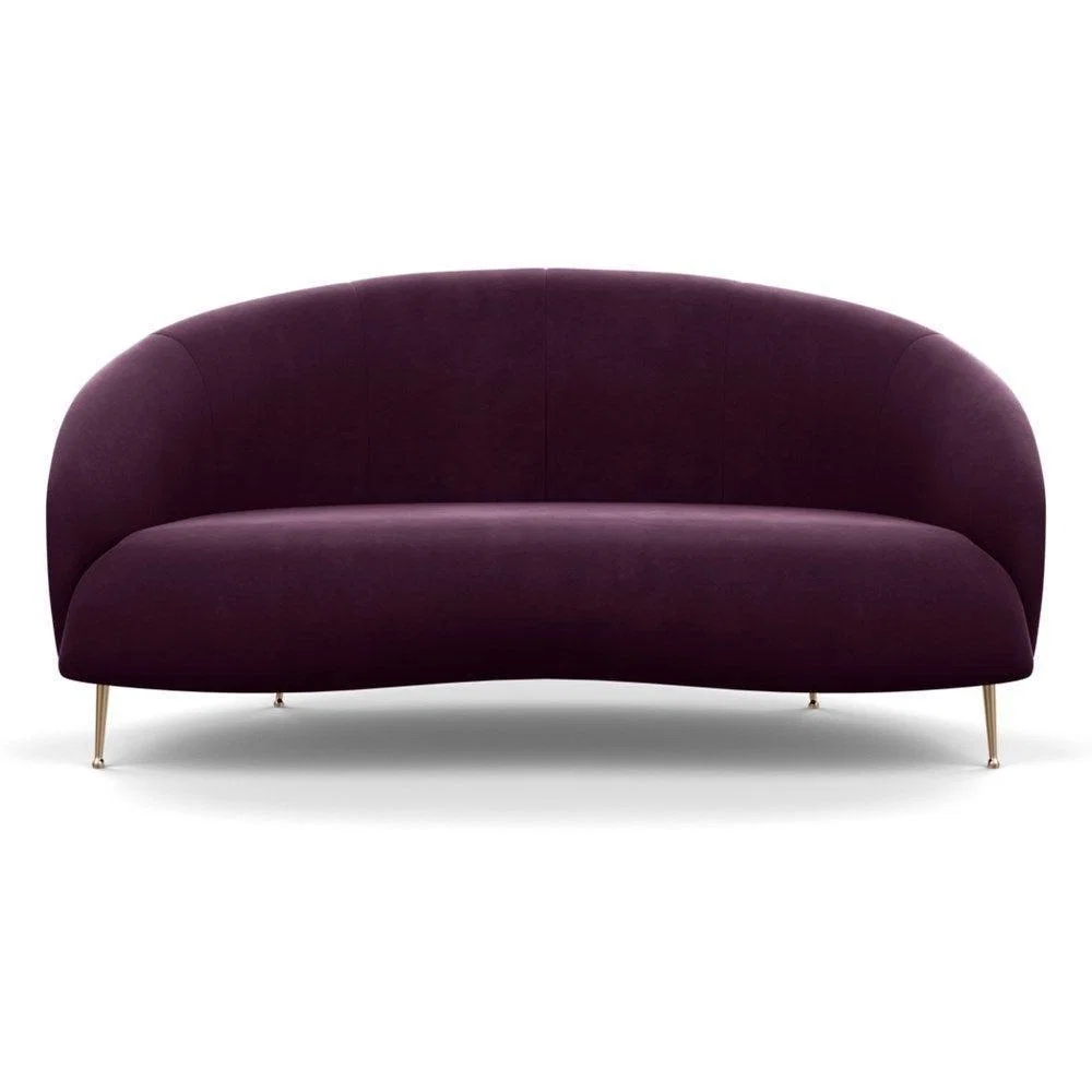 Heal's Bloomsbury 2 Seater Sofa Smart Luxe Velvet Biscuit Brass Feet - Heal's UK Furniture – image 49