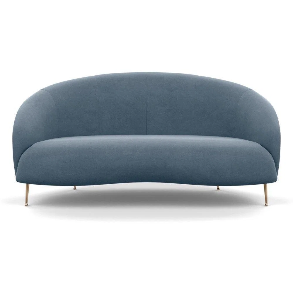 Heal's Bloomsbury 2 Seater Sofa Smart Luxe Velvet Biscuit Brass Feet - Heal's UK Furniture – image 50