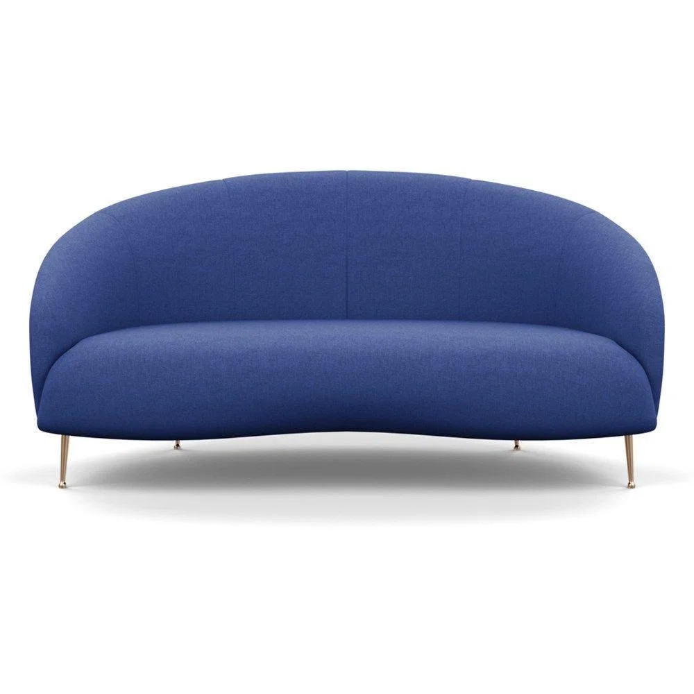 Heal's Bloomsbury 2 Seater Sofa Smart Luxe Velvet Biscuit Brass Feet - Heal's UK Furniture – image 51